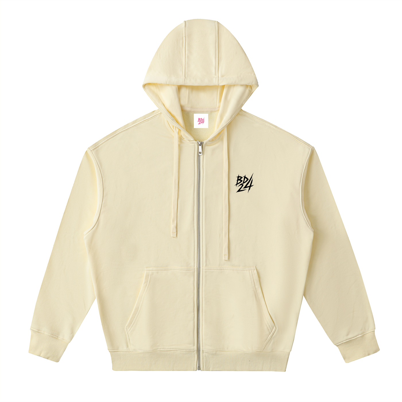 Drop-Shoulder Zip Up Hoodie