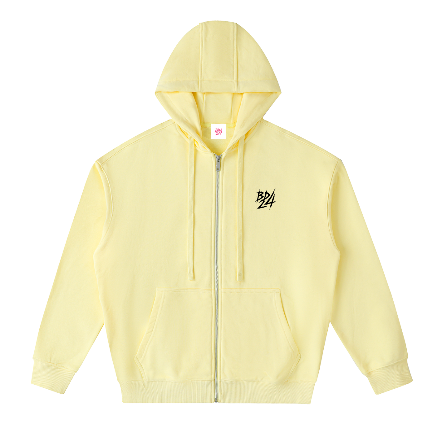 Drop-Shoulder Zip Up Hoodie