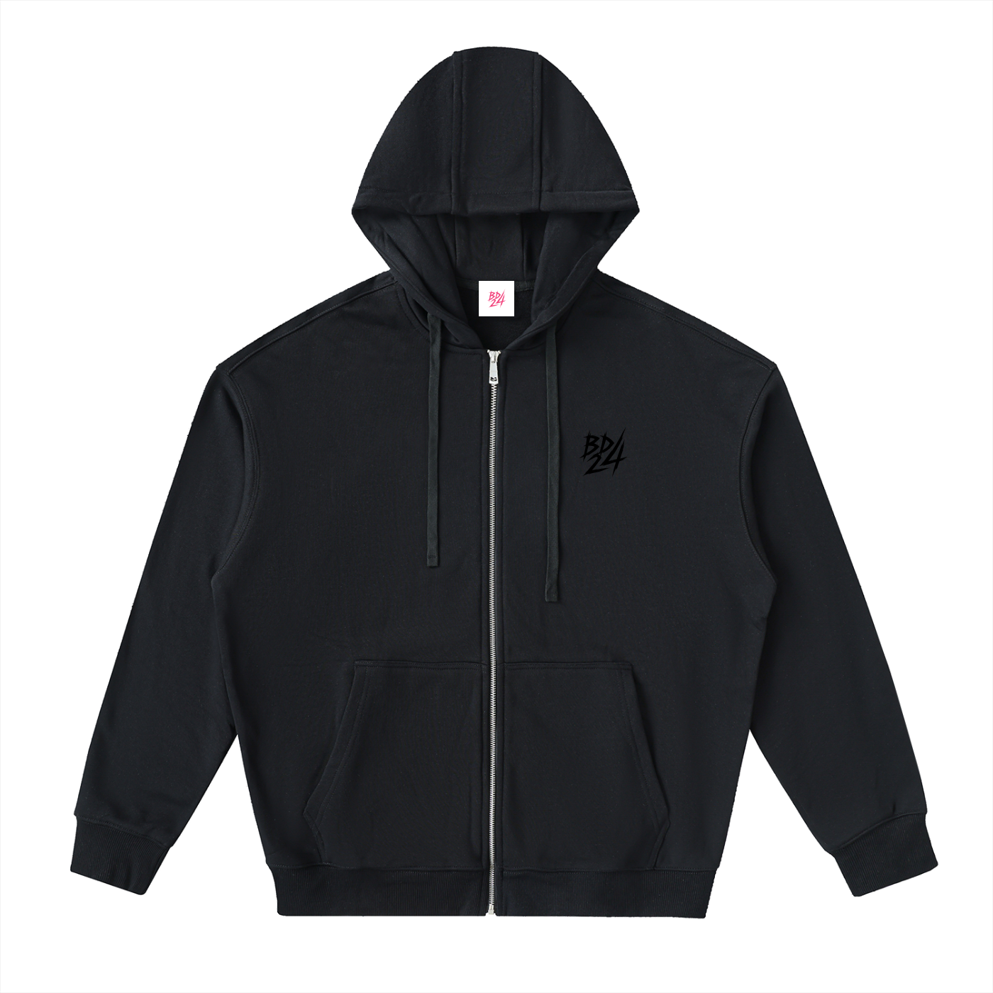 Drop-Shoulder Zip Up Hoodie