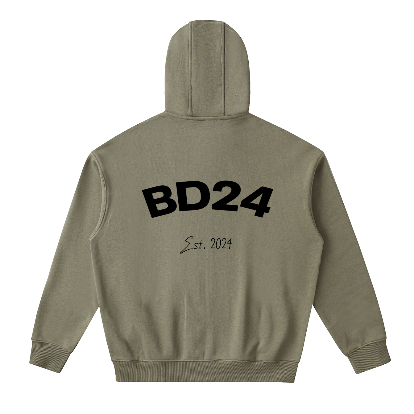 Drop-Shoulder Zip Up Hoodie